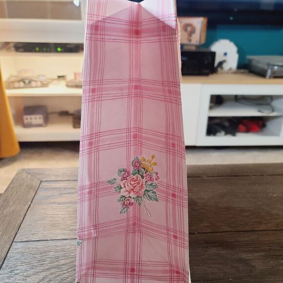 Vintage 1980's Pink Girly Pastel Floral Kawaii Gift Bag Ribbon Bow - Picture 4 of 16